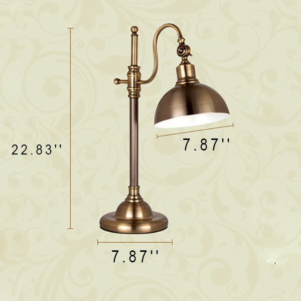 Industrial Retro Gold Iron Long Arm LED Table Lamp