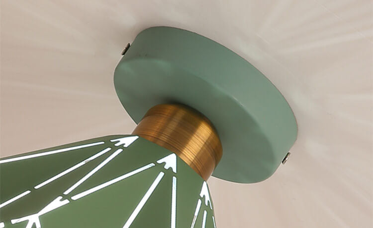 Modern Macaron 1-Light Diamond Dome Semi-Flush Mount Ceiling Light