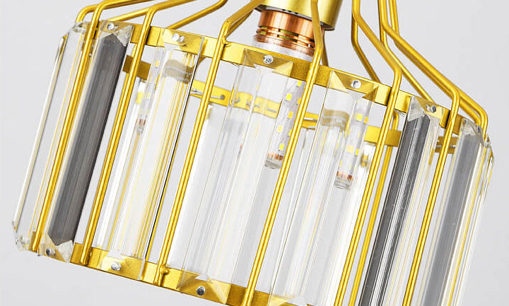 Modern Crystal Dome Semi-Flush Mount Ceiling Light - Elegant Home Lighting Fixture