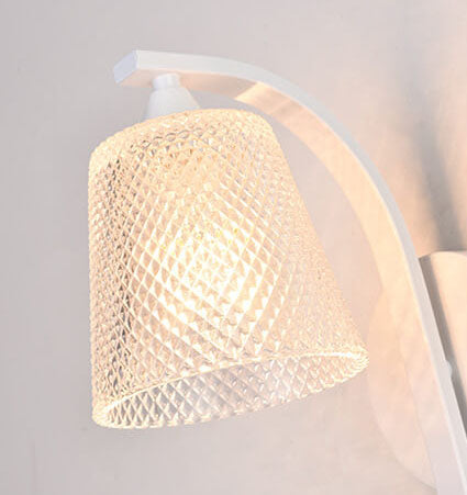 Modern Glass Shade Wall Sconce Lamp with Resin Bird Accent - 1-Light Fixture