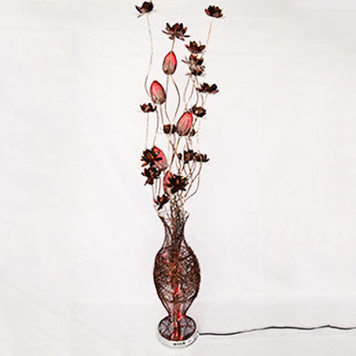 Contemporary Aluminum LED Floor Lamp with Vase Design for Living Room