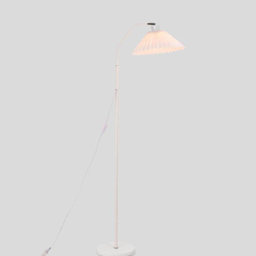 Minimalist Pleated Shade 1-Light Floor Lamp - Modern Standing Light for Living Room & Bedroom