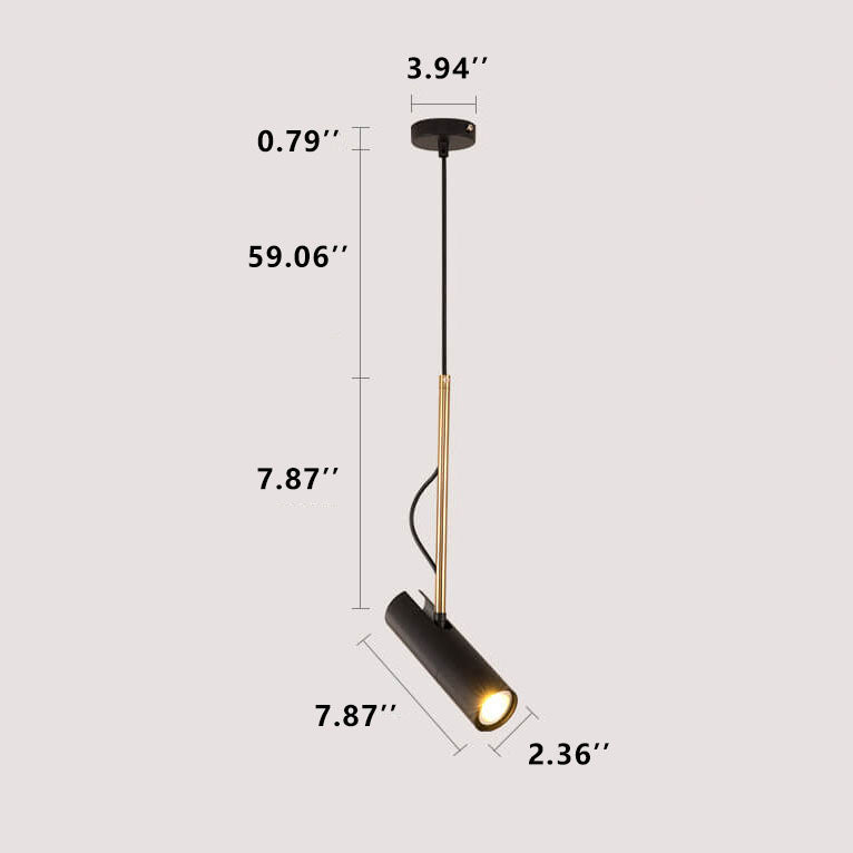 Modern Minimalist Gold LED Spotlight Pendant Light