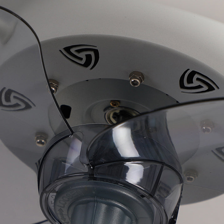 Modern Creative Circle LED Semi-Flush Mount Ceiling Fan Light - Stylish Home Lighting & Energy-Efficient Ceiling Fixture