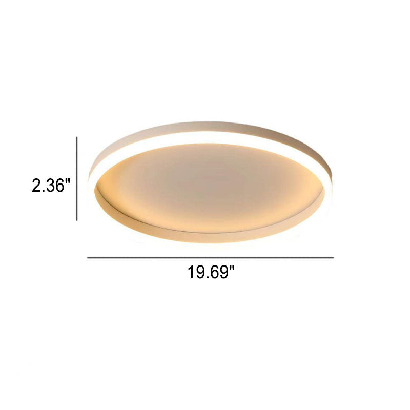 Nordic Minimalist Circle Ring LED Flush Mount Ceiling Light - Iron & Acrylic Design