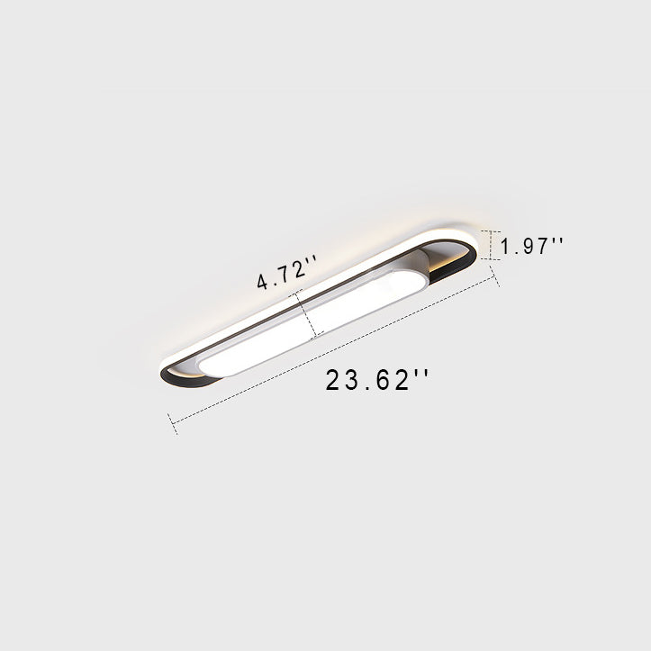 Nordic Minimalist Long Bar LED Flush Mount Ceiling Light