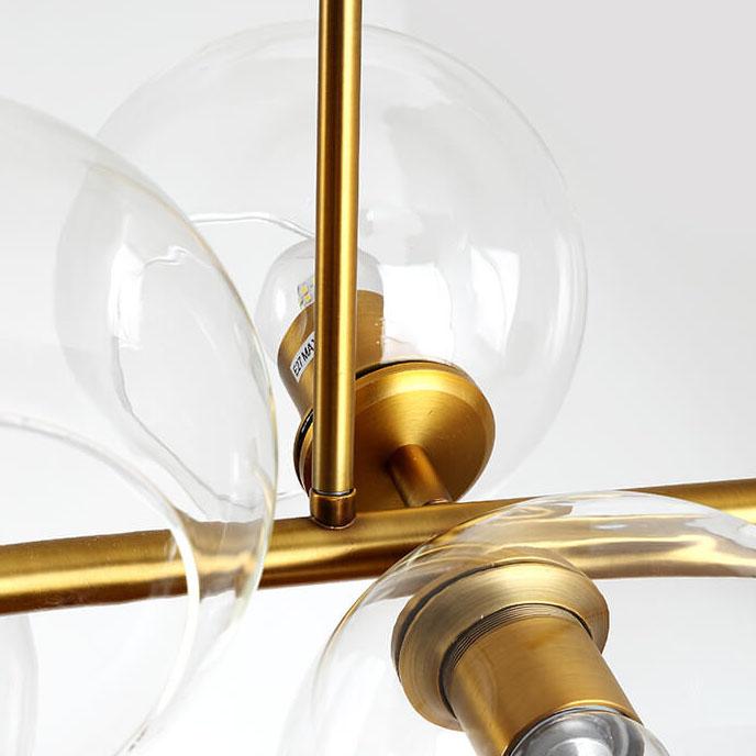 Modern Glass Magic Bean 8-Light LED Chandelier - Contemporary Lighting, Elegant Home Decor, Sleek Design, Energy-Efficient, Bright Illumination, Unique Pendant Fixture, Dining Room & Living Space Lighting