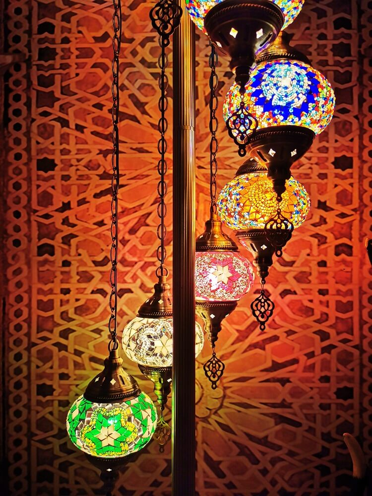 Retro Turkish Moroccan Globe 9-Light Floor Lamp - Vintage Boho Decor Lighting