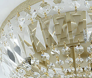 Vintage Round Crystal Flush Mount Ceiling Light 4/6 Light Fixture