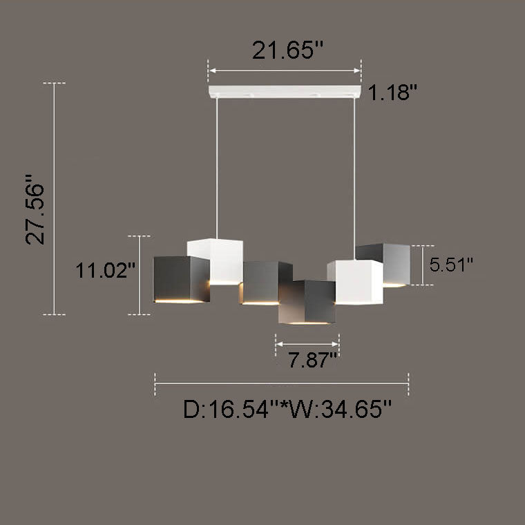 Modern Square Geometric Iron LED Macaron Chandelier  

Illuminate your space with this striking modern chandelier featuring a unique square geometric design. Crafted from durable iron with vibrant macaron-colored LED lights, it offers a perfect blend of f