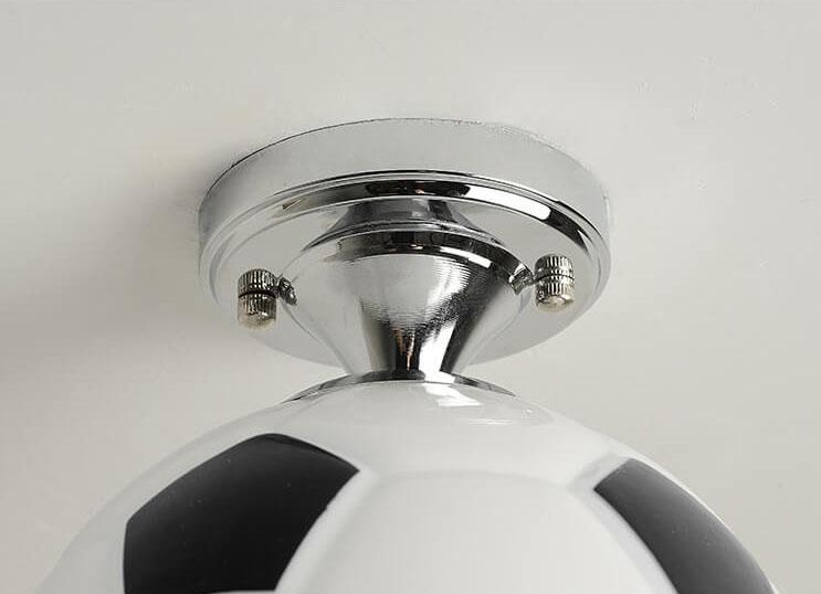 Basketball Soccer Glass Semi-Flush Mount Ceiling Light