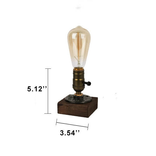 Vintage Industrial Iron Bulb 1-Light Table Lamp, Retro Desk Lamp, Vintage Style Lighting, Industrial Table Lamp, Edison Bulb Lamp, Rustic Home Decor, Workshop Table Light, Steampunk Lamp, Adjustable Height Desk Light, Antique Metal Lamp, Loft Style Lighti