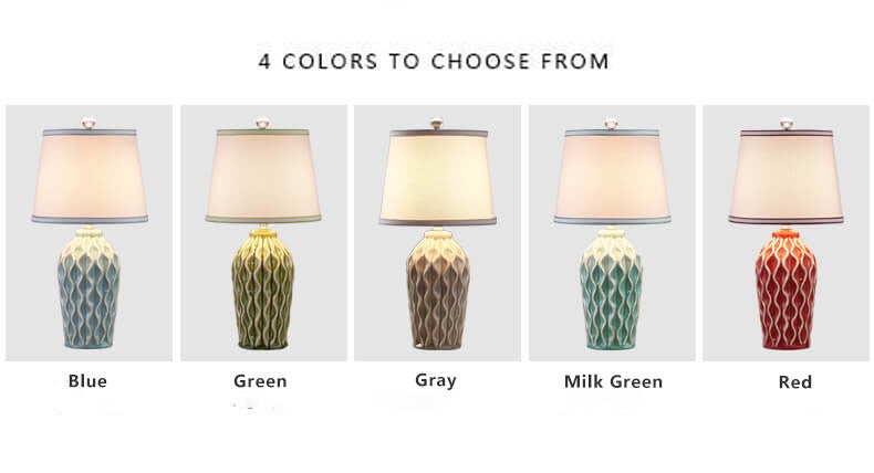 Modern Fabric Ice Cracked Ceramic Table Lamp - 1-Light Design, Elegant Home Lighting, Contemporary Accent Lamp