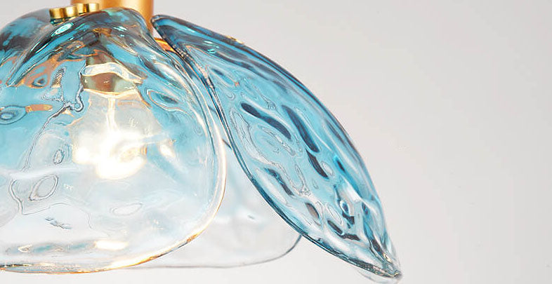 Modern Minimalist Flower Petal Glass Pendant Light - 1-Light Fixture for Living Room