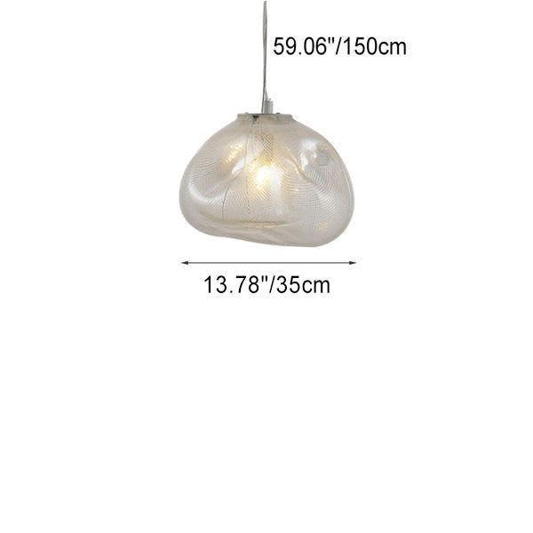 Modern Cloud Glass Pendant Light - 1-Light Suspension Lamp for Stylish Home Decor