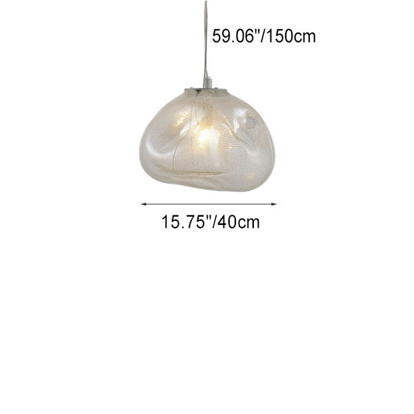 Modern Cloud Glass Pendant Light - 1-Light Suspension Lamp for Stylish Home Decor