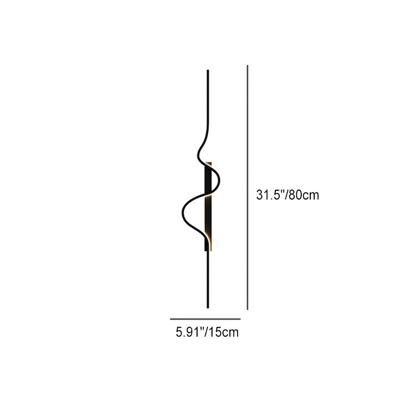 Modern Minimalist Aluminum Iron LED Wall Sconce for Living Room