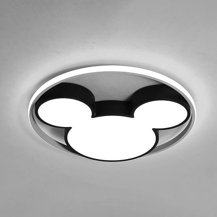 Cartoon Mouse LED Flush Mount Ceiling Light for Kids Room, Adorable Mouse Ceiling Fixture, Childrens Bedroom Lighting, Cute Animal Light, Nursery Decor, Energy Efficient LED, Playful Ceiling Lamp, Child-Friendly Light Fixture