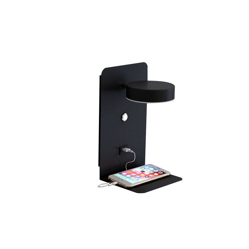 Modern Iron Square LED Wall Sconce - USB Rechargeable Lamp