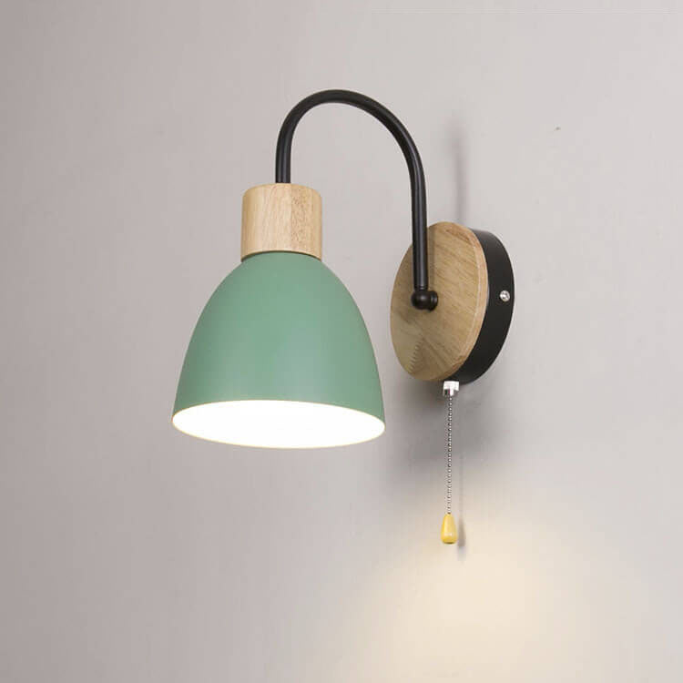 Nordic Macaron 1-Light Zipper Switch Wall Light - Modern Decorative Lighting
