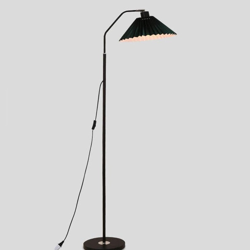Minimalist Pleated Shade 1-Light Floor Lamp - Modern Standing Light for Living Room & Bedroom