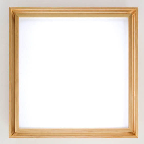 Nordic Solid Wood Square LED Tatami Ceiling Light