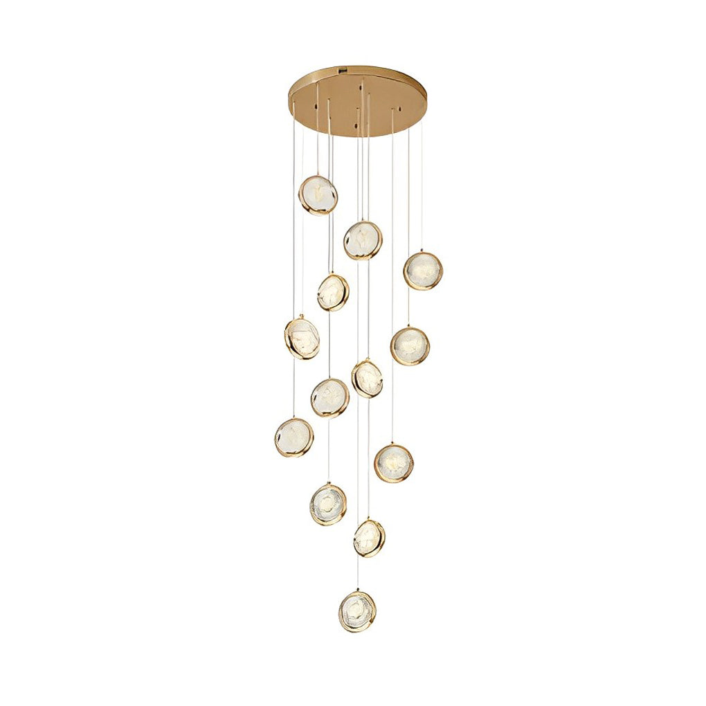 Global Crystal Cluster Luxury Chandelier - Modern Adjustable Staircase Design