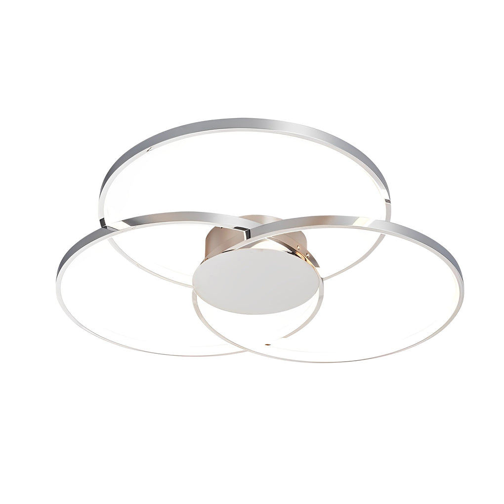 Three Rings Stepless Dimming Nordic Ceiling Light - Electroplated Metal Fixture