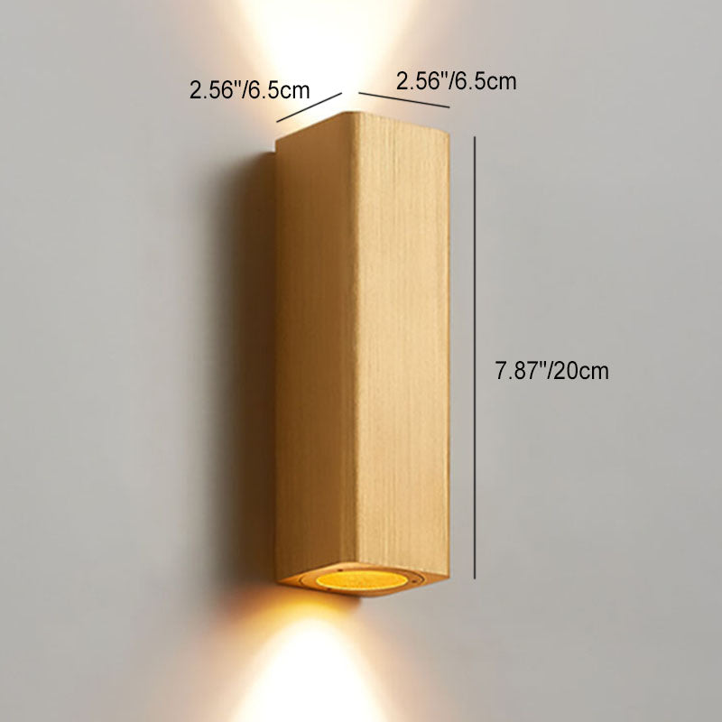 Nordic Minimalist Brushed Aluminum LED Wall Sconce - Rectangular Design, Modern Lighting, Durable Fixture, Energy-Efficient, Home Decor Accent