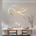 Circular Curved LED Chandelier - 3 Step Dimming Modern Lighting Solution