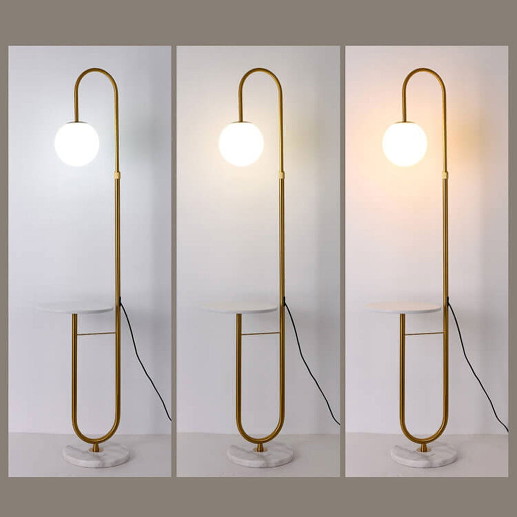 Nordic Minimalist Iron Marble Table LED Floor Lamp
