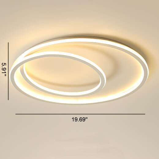 Nordic Minimalist Double Circle LED Ceiling Light