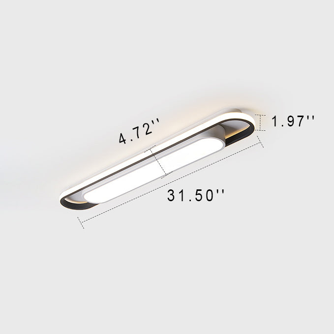 Nordic Minimalist Long Bar LED Flush Mount Ceiling Light