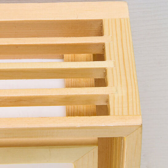 Nordic Solid Wood Square LED Tatami Ceiling Light