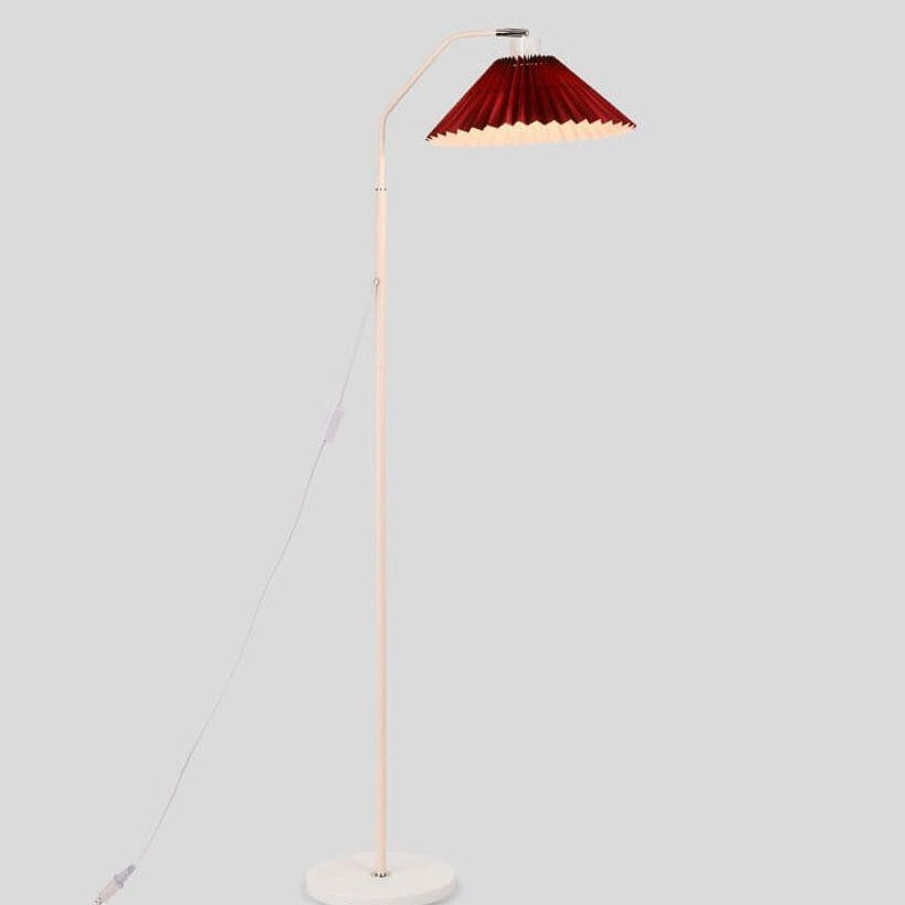 Minimalist Pleated Shade 1-Light Floor Lamp - Modern Standing Light for Living Room & Bedroom