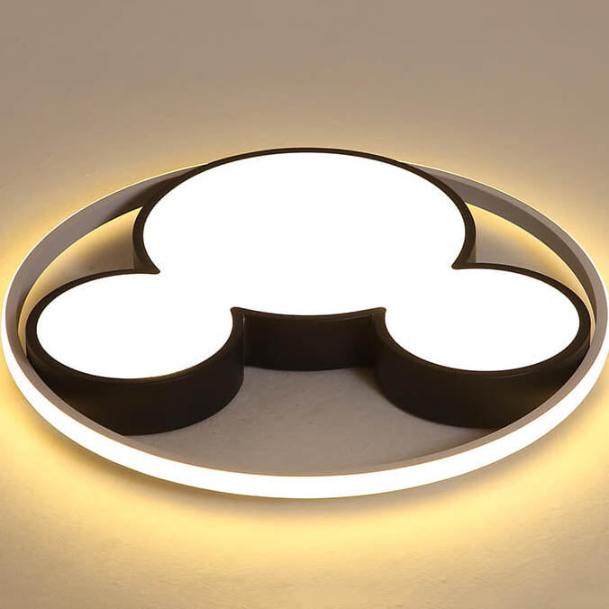 Cartoon Mouse LED Flush Mount Ceiling Light for Kids Room, Adorable Mouse Ceiling Fixture, Childrens Bedroom Lighting, Cute Animal Light, Nursery Decor, Energy Efficient LED, Playful Ceiling Lamp, Child-Friendly Light Fixture