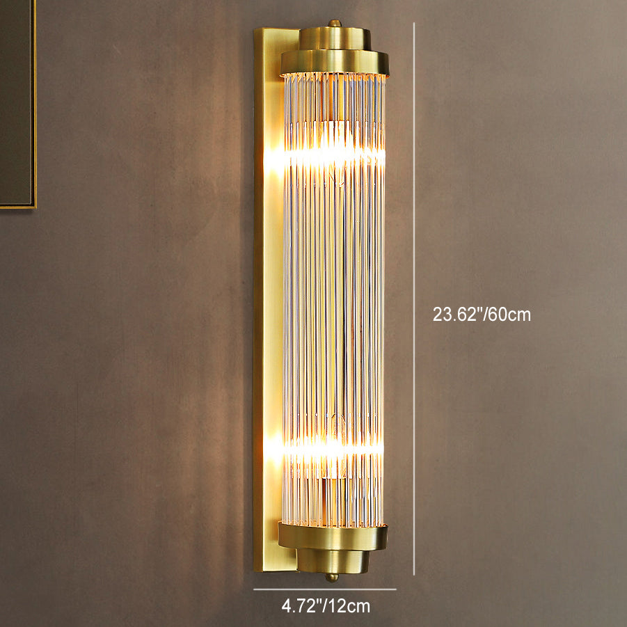 Traditional European Iron Glass Wall Sconce - 2-Light Lamp for Living Room