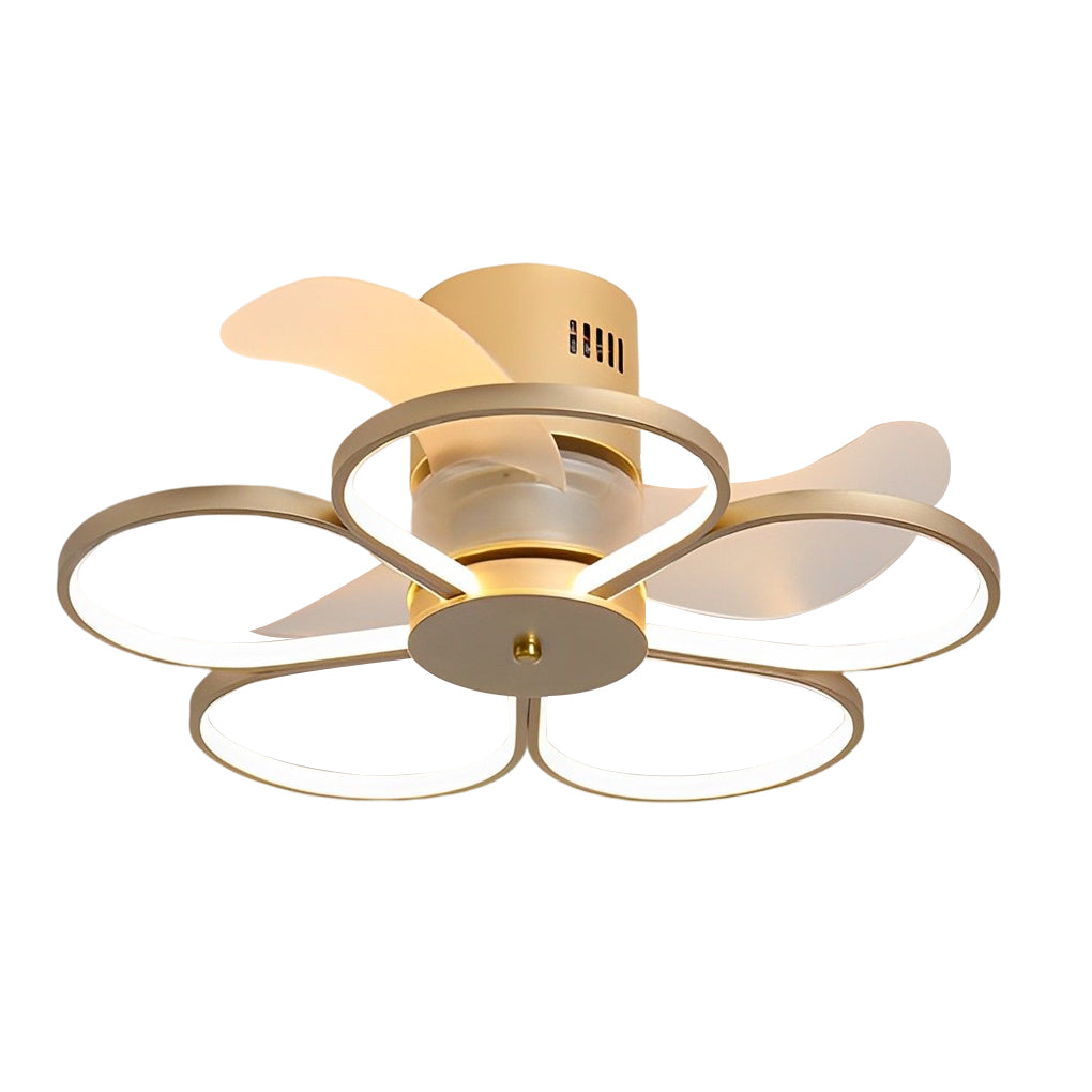 Flowers Intelligent Dimmable LED Bladeless Ceiling Fan Lamp