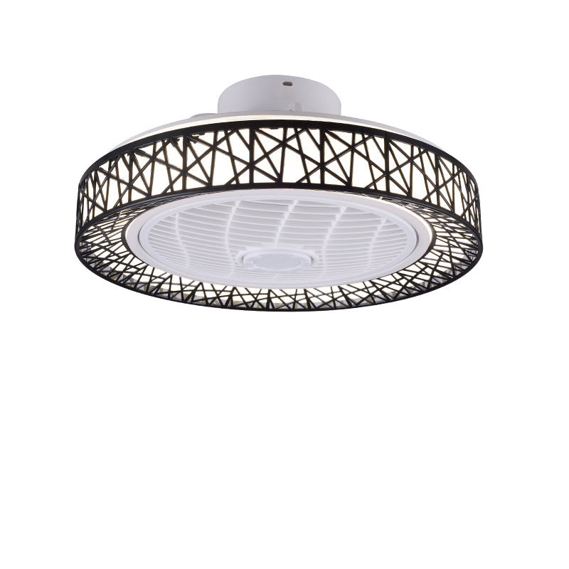 Modern Luxury Round Lace Ceiling Fan Light - LED Flush Mount Fixture
