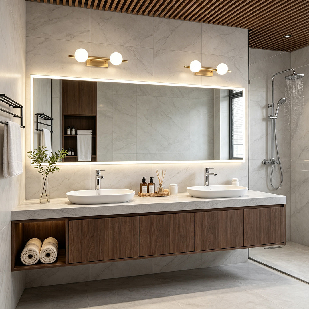 LED Vanity Light Bar Modern Bathroom Mirror Wall Light Fixture for Makeup, Stylish Illuminated Mirror Lighting, Energy-Efficient Bathroom Lighting, Contemporary Wall Mounted Light for Beauty, Adjustable Brightness Lighting for Fashion and Grooming, Sleek