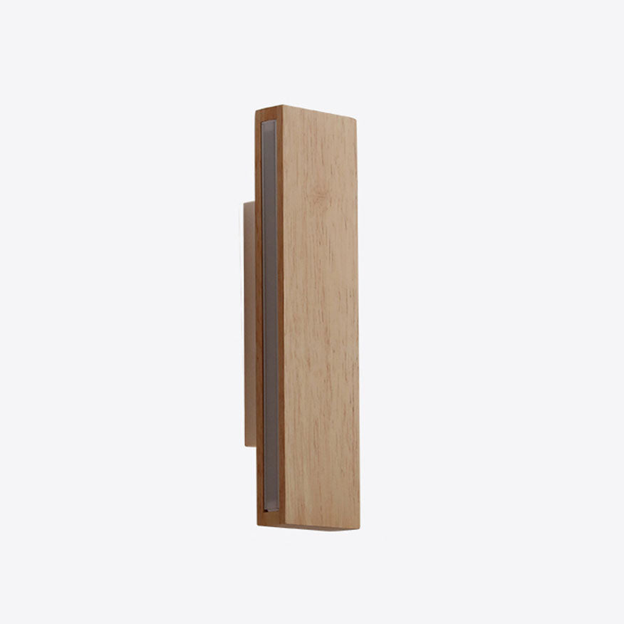 Nordic Modern Rectangular Wood Acrylic LED Wall Sconce Lamp