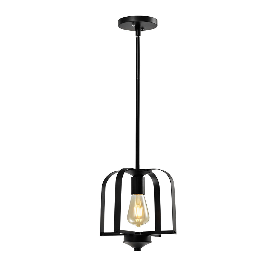 Rustic Iron Cage Chandelier - American Country Ceiling Light Fixture