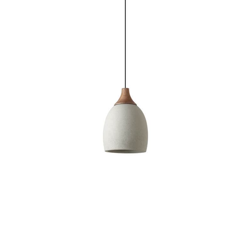 Minimalist Cement Dome Pendant Light - 1-Light Industrial Ceiling Fixture