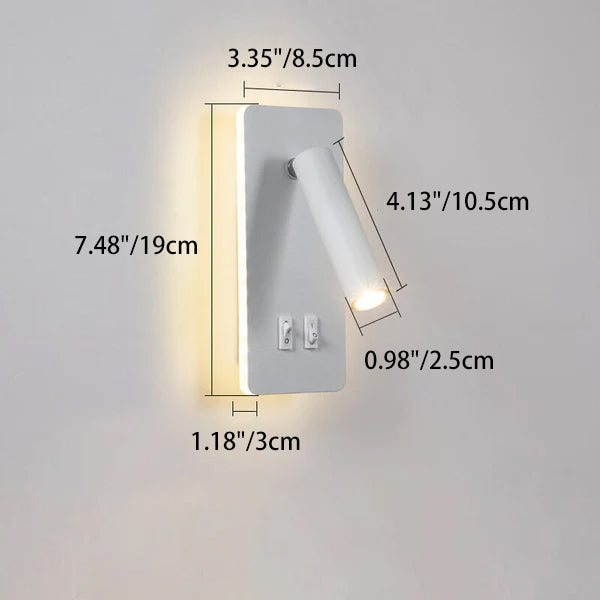 Contemporary Nordic Iron Square Spotlight LED Wall Sconce for Living Room & Bedroom