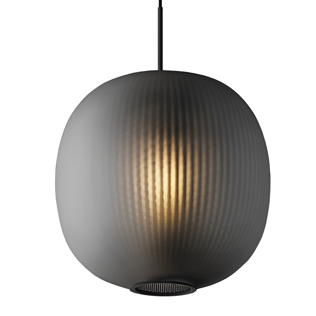 Round Lantern Glass LED Pendant Light - Modern Ceiling Hanging Fixture