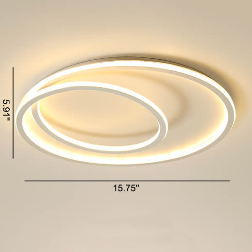 Nordic Minimalist Double Circle LED Ceiling Light