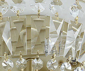 Vintage Round Crystal Flush Mount Ceiling Light 4/6 Light Fixture