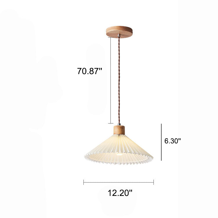 Nordic Minimalist Pleated Shade Pendant Light 1-Light Fixture