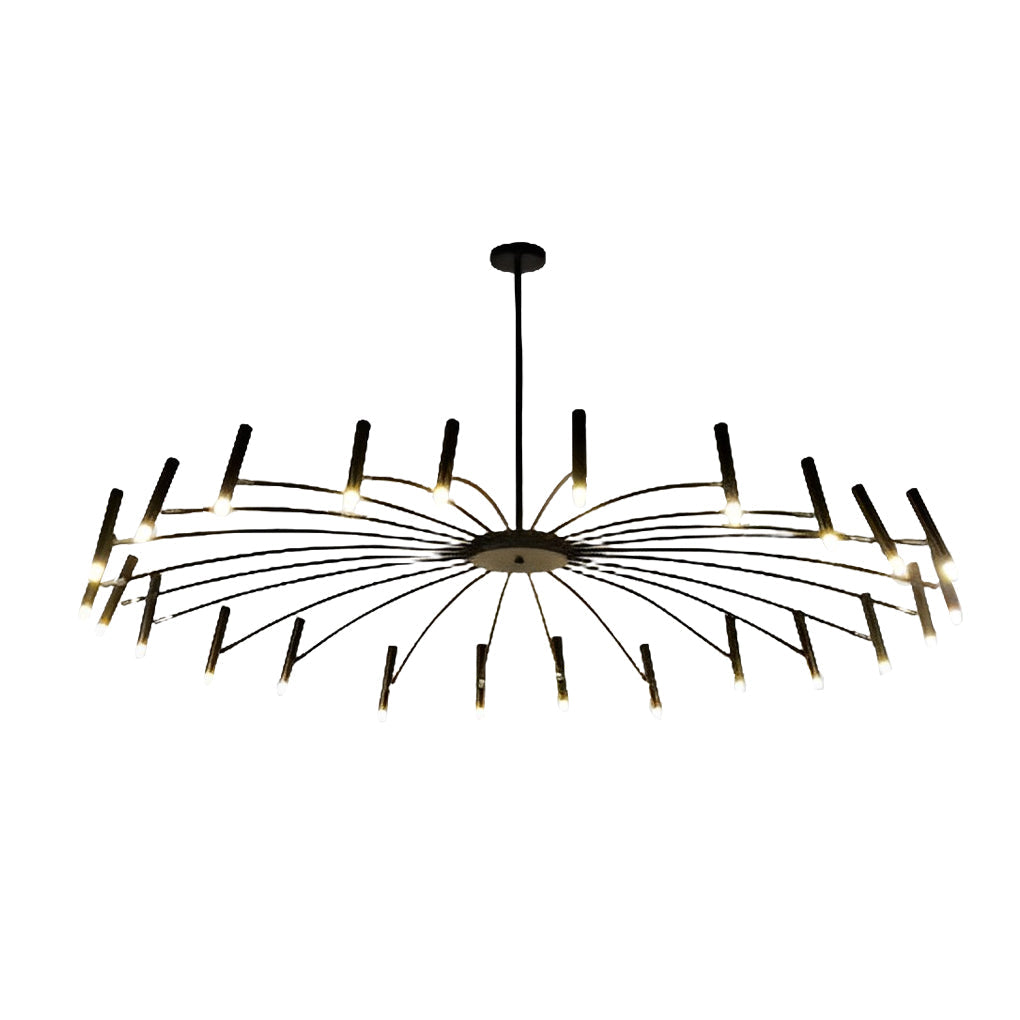 Adjustable Metal DIY Three-Step Dimming LED Chandelier - Modern Minimalist Lighting