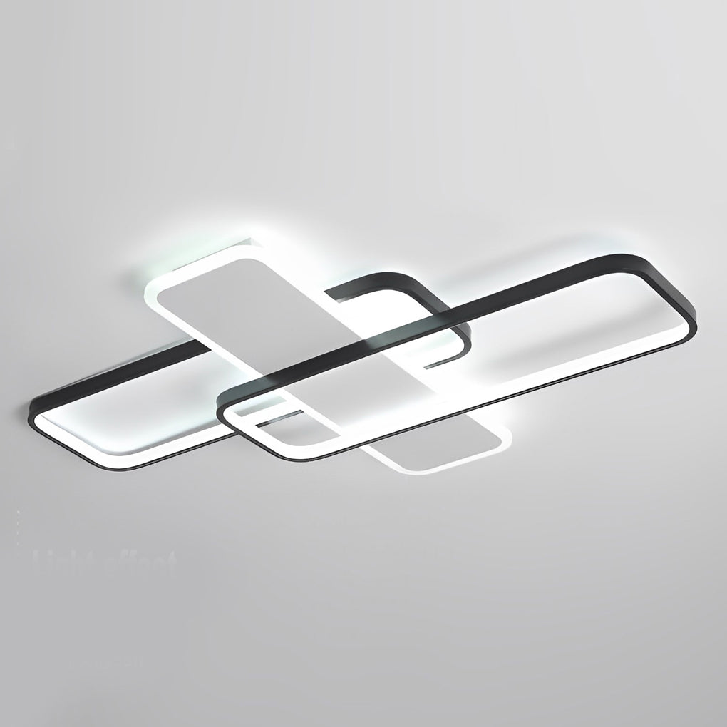 Square Overlapping Dimming LED Nordic Ceiling Light Chandelier
